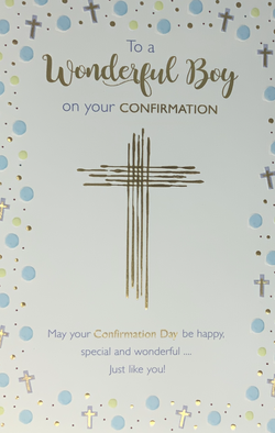 Confirmation Card - A Gold Cross