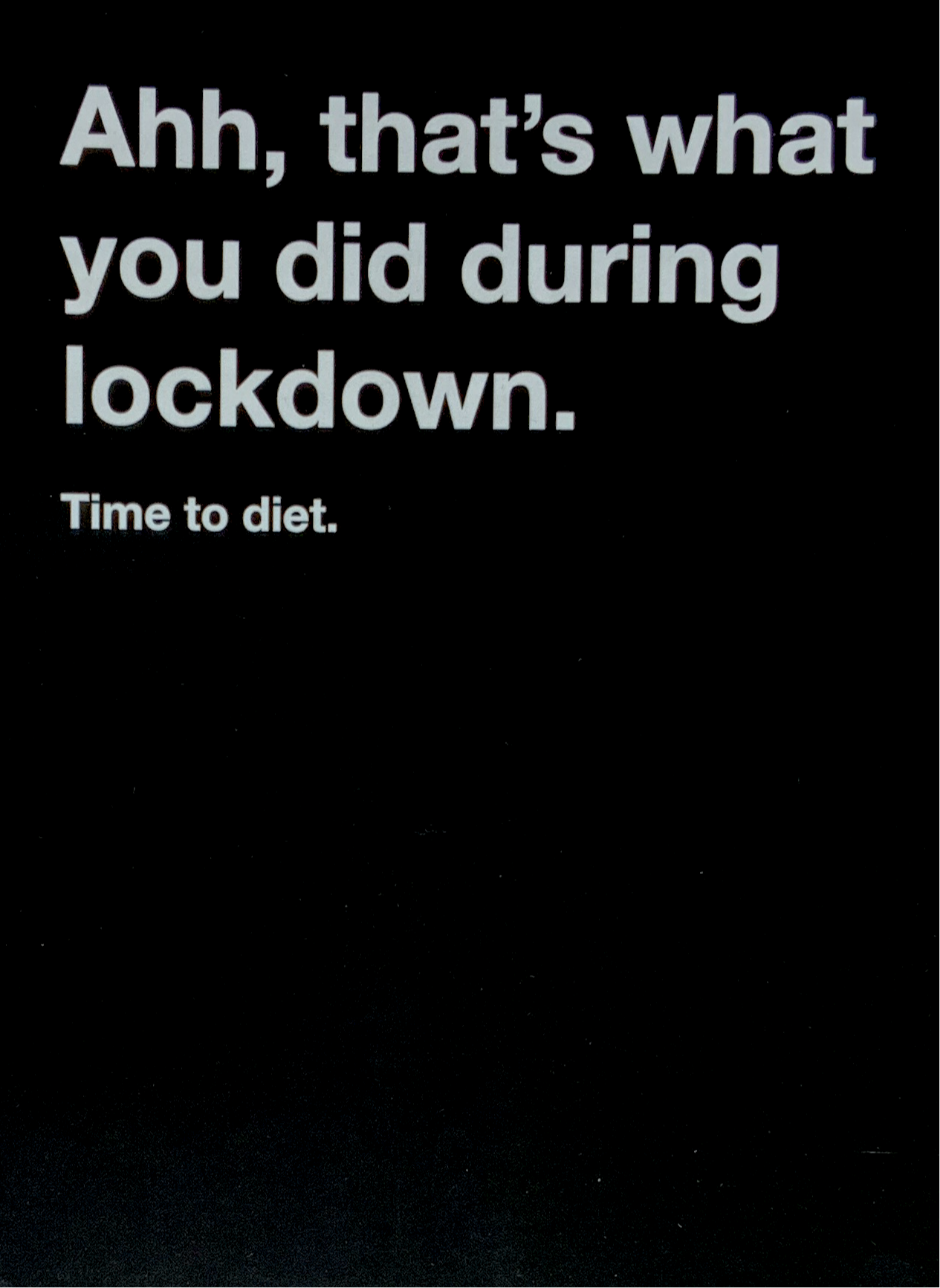 Humor Card - Time To Diet