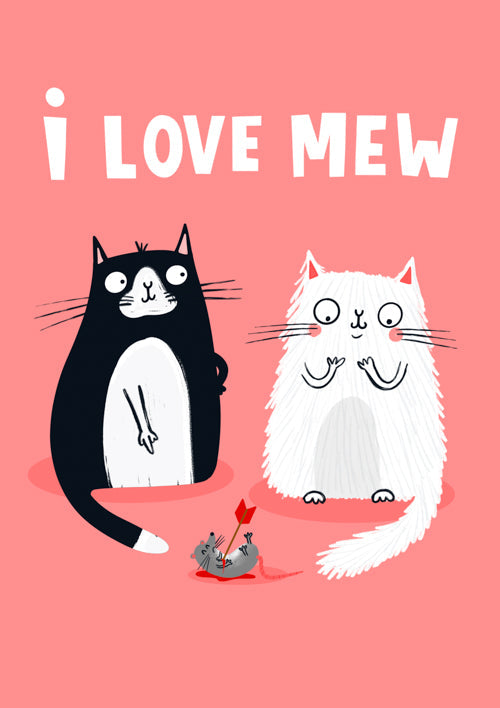 Pet Cats Valentines Day Card Personalisation