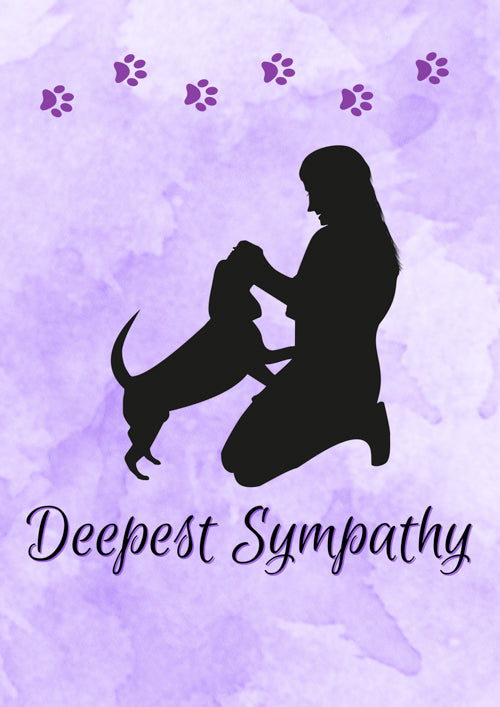Pet Dog Sympathy Card Personalisation